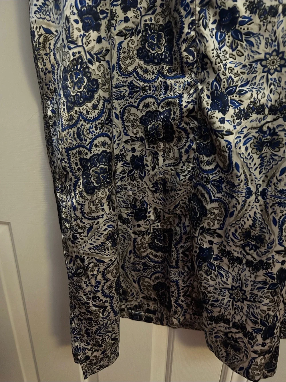 Blue Paisley Printed Women's Dress